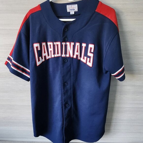 Vintage MLB Starter St Louis Cardinals Starter Navy Blue Baseball Jersey Size L - Picture 1 of 13